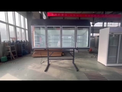 শীর্ষ গ্লাস দরজা ফ্রিজ বহিরাগত ইস্পাত সমর্থন এবং অভ্যন্তরীণ 3pcs নিয়মিত তাক সঙ্গে