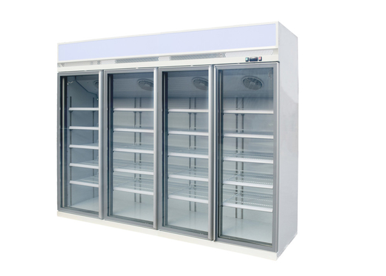 Wholesale Integral Heavy Duty Commercial Freezers R290 Four Door Display Freezer Top Mounted