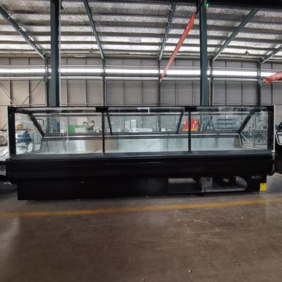 হাইড্রোলিক স্ট্রেইট গ্লাস R290 মাংস রেফ্রিজারেশন শোকেস ফ্যান কুলিং