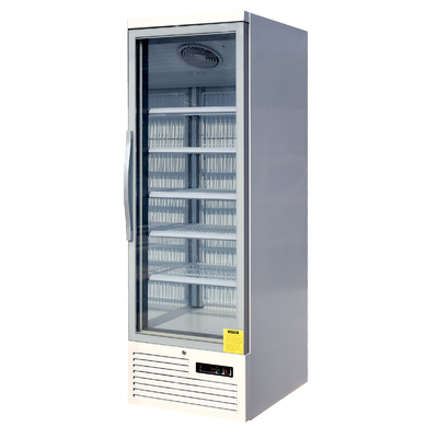 পানীয় / পানীয়ের জন্য খাড়া গ্লাস ডোর ফ্রিজ R290 রেফ্রিজারেন্ট প্লাগ ইন করুন